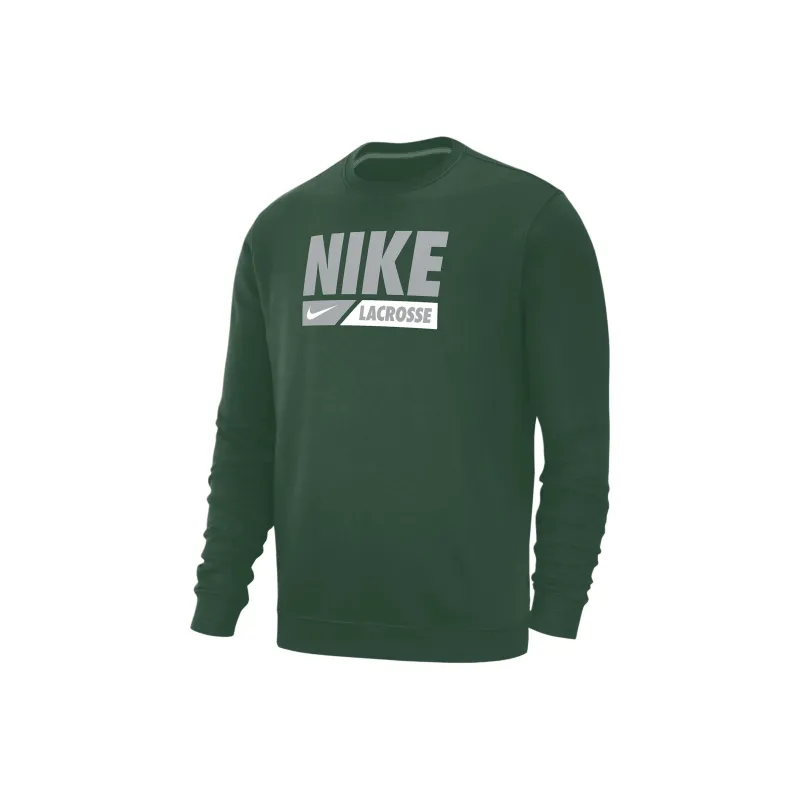 Nike Club Fleece Men's Lacrosse Crew-Neck Pullover Top-0