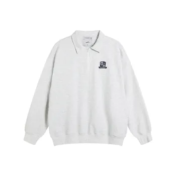 TIKIMOMOKA Polo Collar Loose Fit Sweatshirt Unisex