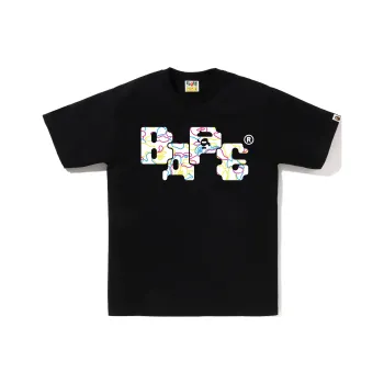 A BATHING APE Neon Camo 8Bit Logo Tee