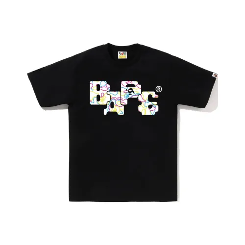 A BATHING APE Logo print T shirt