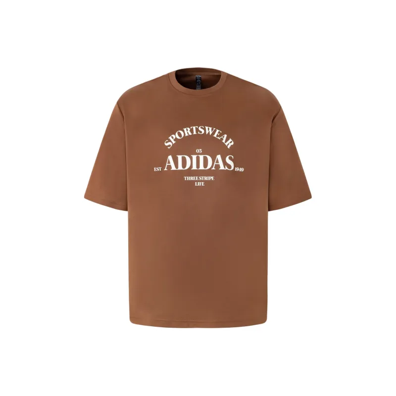 Adidas T Shirt Men's Brown/Jade White-0