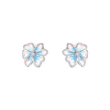 MIDNIGHT MOMENT S999 Silver Stud Earrings Women's