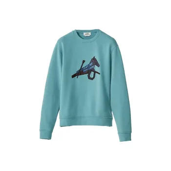 HERMES FW22 Sweatshirt Men's Cyan