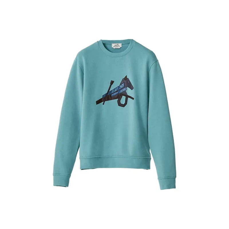HERMES FW22 Sweatshirt Men's Cyan-0