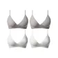 4 Pack (2 White+2 Silver Gray)