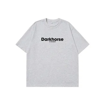 DARK HORSE Korean Fashion Print Heavyweight Short Sleeved T Shirts Unisex