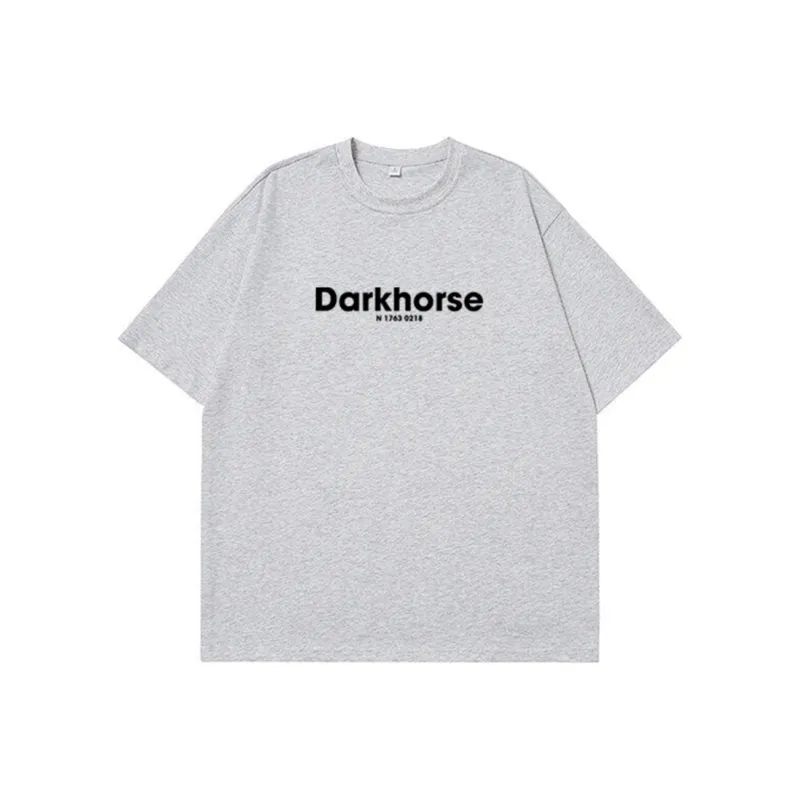 DARK HORSE Korean Fashion Print Heavyweight Short Sleeved T Shirts Unisex-10