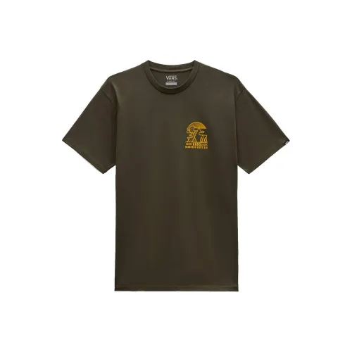 Vans T Shirts Men Olive Brown