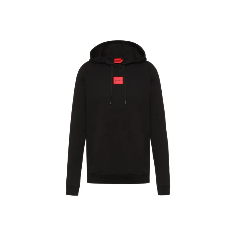 HUGO BOSS Logo Patch Drawstring Hoodie-0