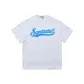 White with Blue Logo