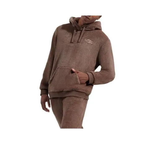 UGG Giles Fluff Hoodie Sweatshirt Men's Brown