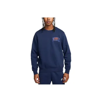 Nike Long-Sleeve Crew-Neck Sweatshirt Sweatshirt Men's Blue