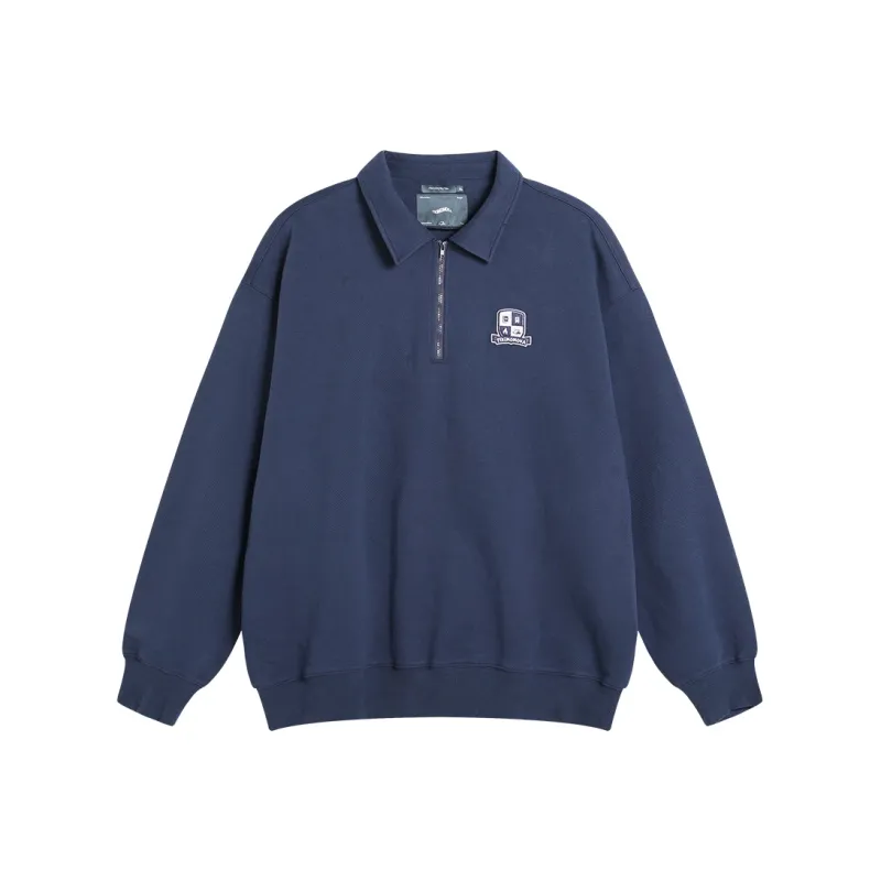 TIKIMOMOKA Polo Collar Loose Fit Sweatshirt Unisex-9