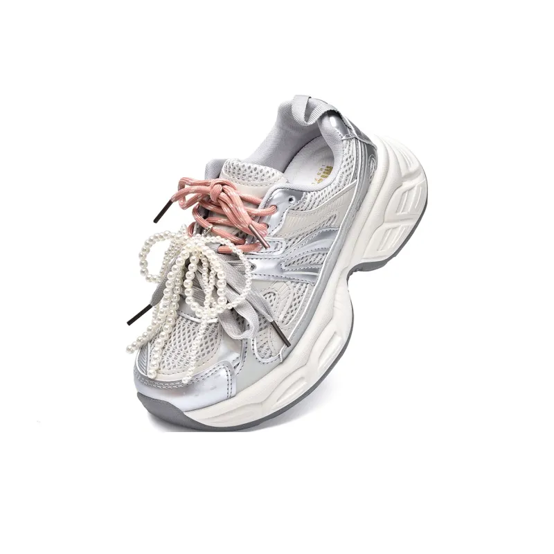 MISTERY Breathable Lightweight Low-Top Chunky Sneakers Women's-15