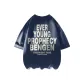 Navy Blue-Milk White