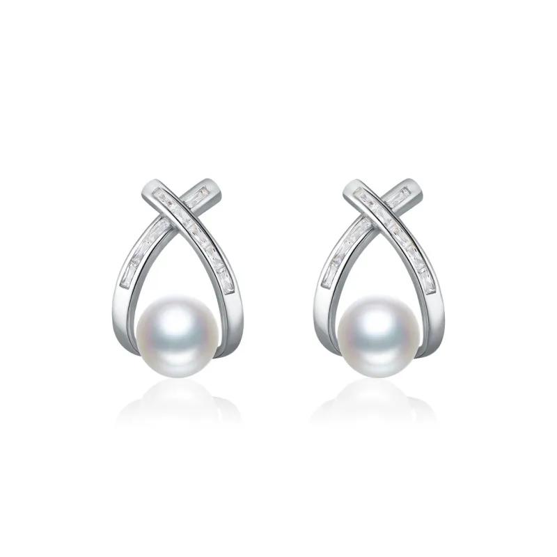 BRIR Pearl Premium Hoop Earrings Women's-0