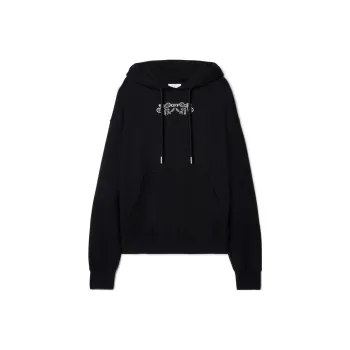 OFF WHITE Logo Embroidered Drawstring Hoodie