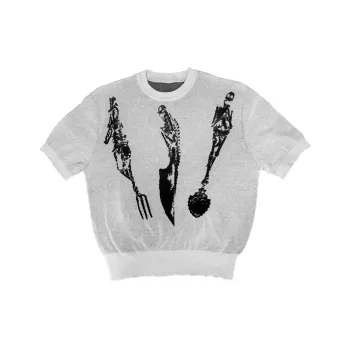 WANNA LAB SS25 T Shirt Unisex Gray White