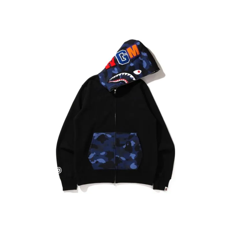 Bape Color Camo Shark Full Zip Hoodie-0