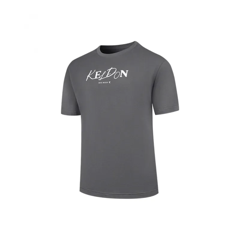 QIAODAN T Shirt Men's Black Sand Gray-0