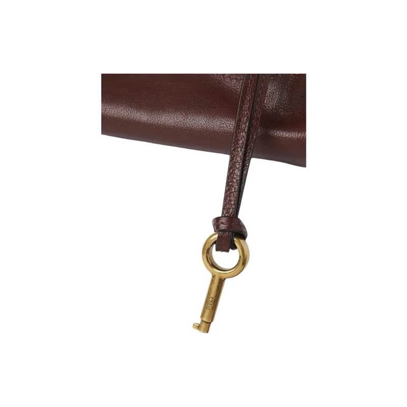 Chloe Leather Handbag Women's Burgundy-5