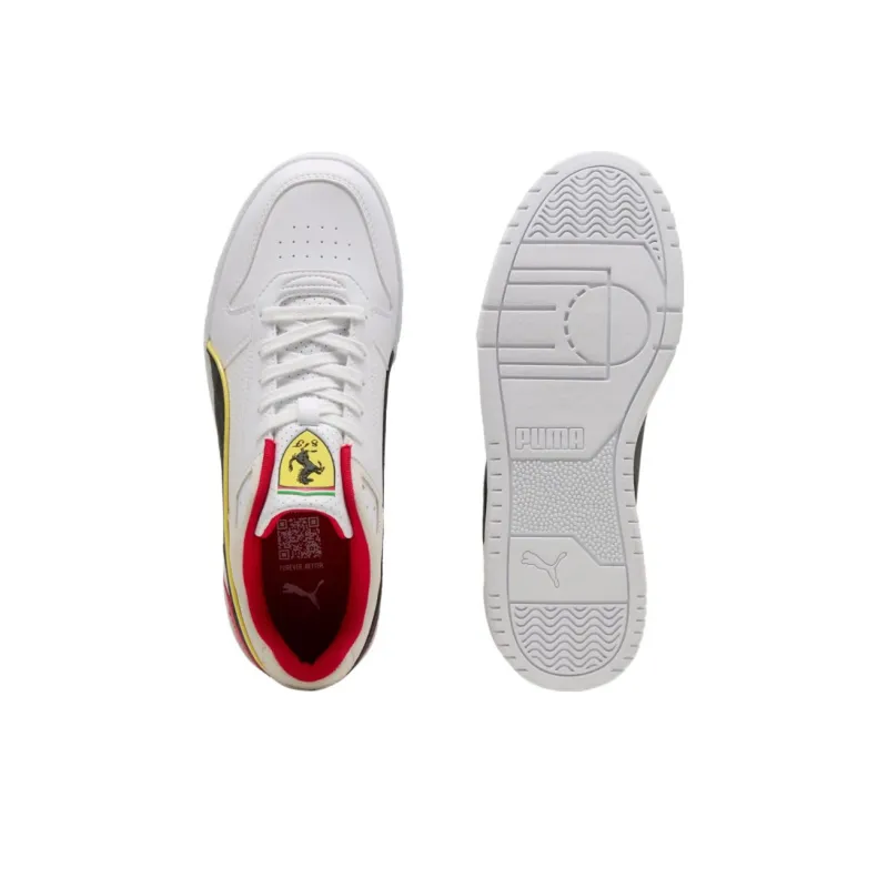 SCUDERIA FERRARI x PUMA RBD Game Anti Slip Wear Resistant Low Top Skateboard Shoes Men's White-3
