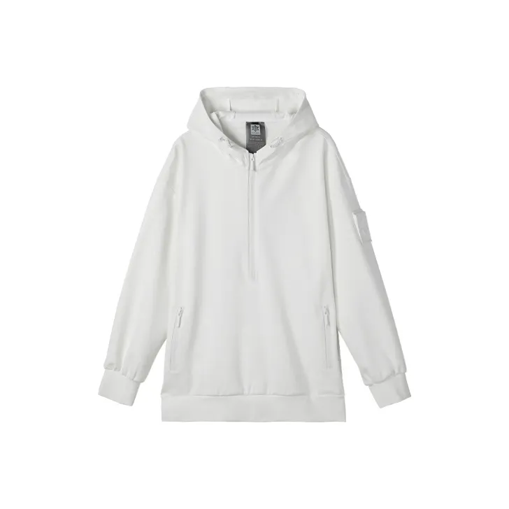 NORVINCY Solid Color Zip Closure Slip Pocket Hoodie Unisex-2