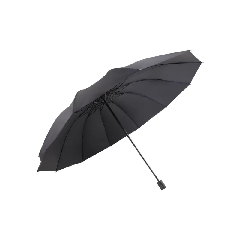 Sunny Edge PLUS Extra Large Business Umbrella 12 Rib Three Fold Vinyl Umbrella Sunny And Rainy Dual Use Multicolor-5