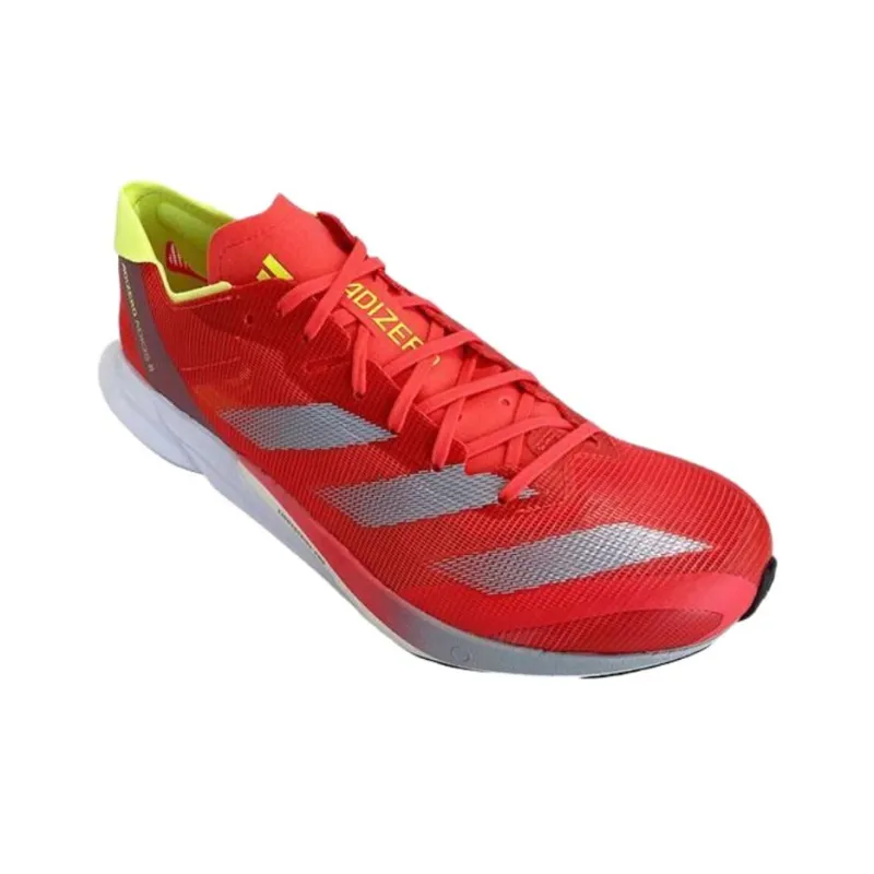 Adidas Adizero Adios 8 Anti Slip Wear Resistant Low Top Running Shoes Men's Red-2