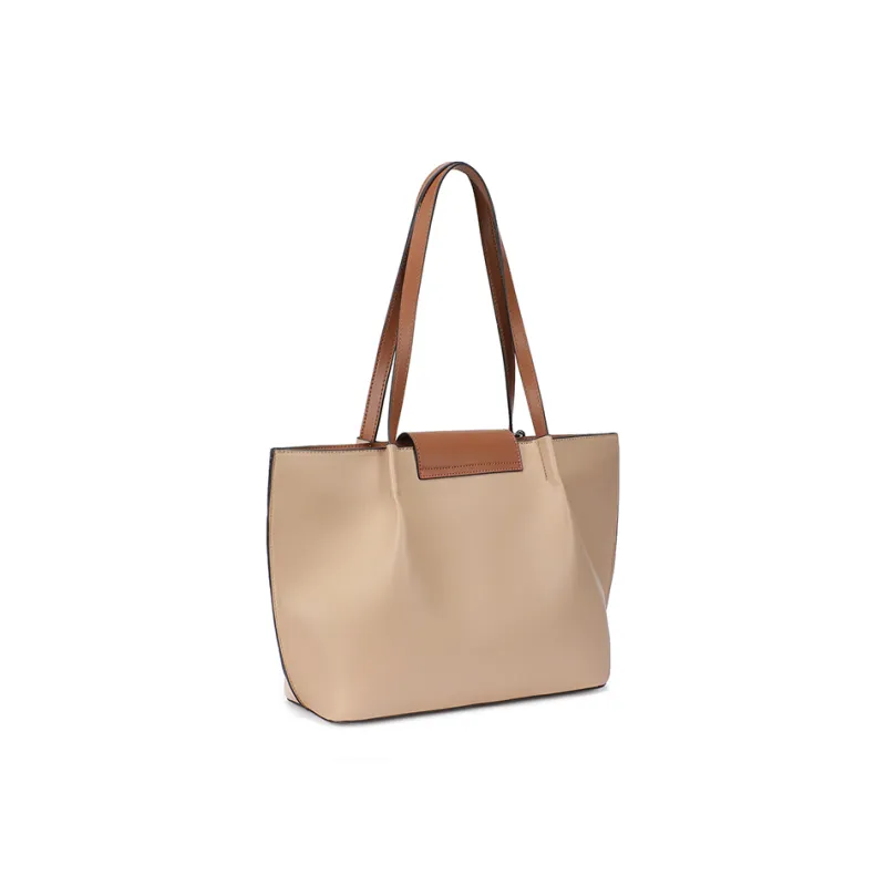 RED DRAGONFLY Split Cow Leather With Microfiber Synthetic Leather Shoulder Bag Regular Women's Camel-3
