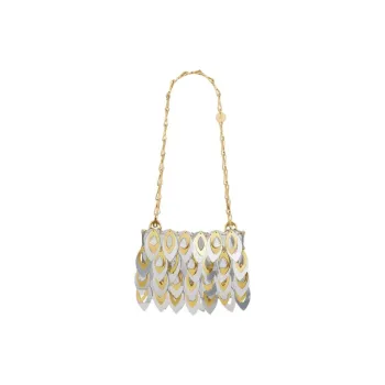 Paco Rabanne PL Shoulder Bag Women's Silver & Gold