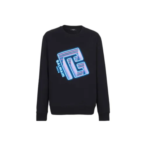 BALMAIN Sweatshirt With Neon Logo rmer Sweatshirt Men's Black