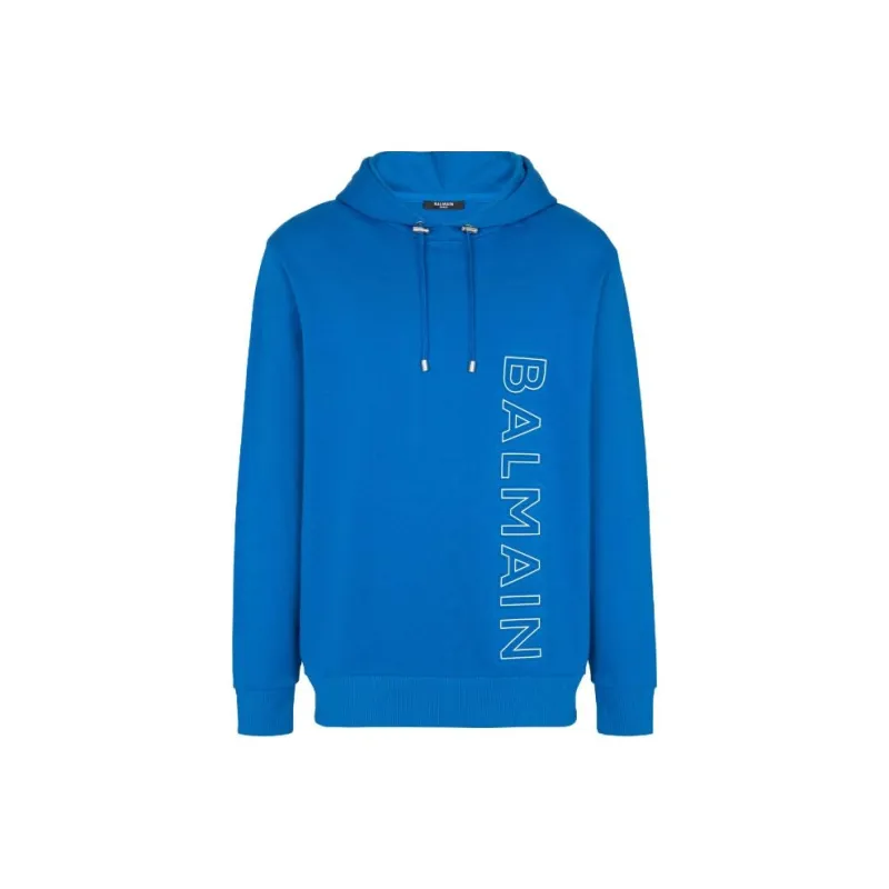 BALMAIN Embossed BALMAIN Hooded Sweatshirt-0