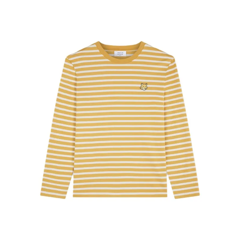 Maison Kitsune Bold Fox Head Patch Regular Marin T shirt-0