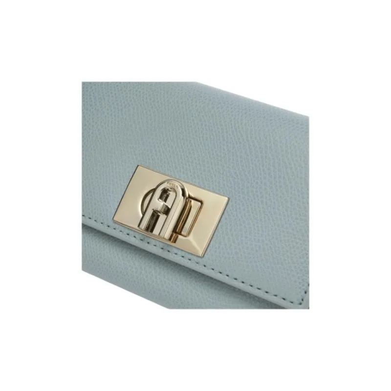 Furla 1927 Collection Leather Wallet Medium Size Women's Blue-3