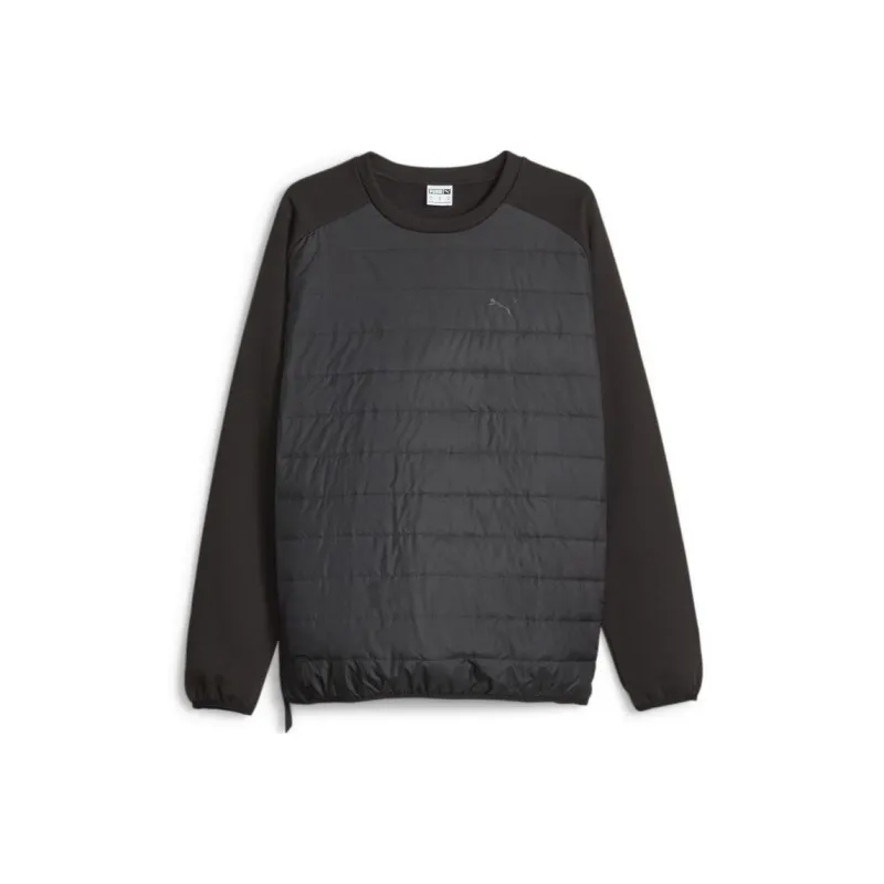 PUMA TECH Hybrid Crew Fleece Sweatshirt Men's Black-0