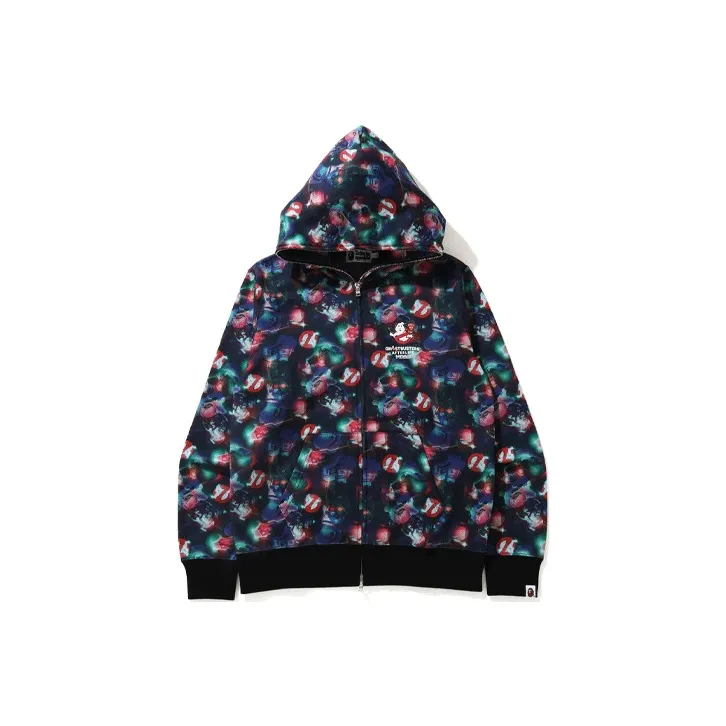 Bape X Ghostbusters Camo Full Zip Hoodie-0