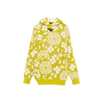 PRADA Floral Print Hoodie