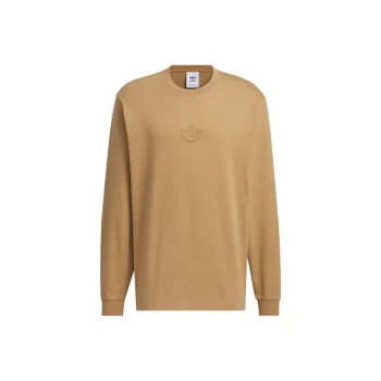 Adidas Originals SS24 WASHED LONG SLEEVE TOP T Shirt Men's Desert Brown