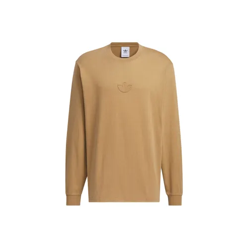 Adidas Originals SS24 WASHED LONG SLEEVE TOP T-Shirt Men's Desert Brown