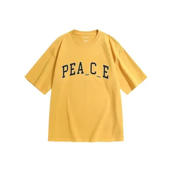 PEACEBIRD MEN Eye C Collaboration Series T Shirt Men's Ginger Yellow