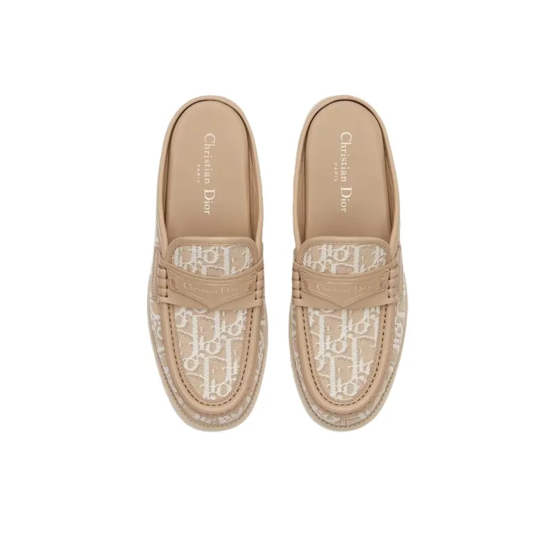 DIOR Boy Wrap toe Slippers Women's Brown-3