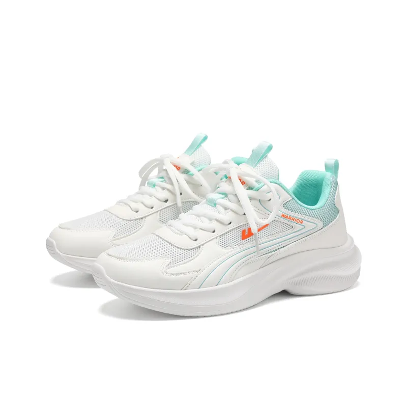 WARRIOR Running Shoes Men Low Top Black/White/White/Gray/White/Moon/Orange-18