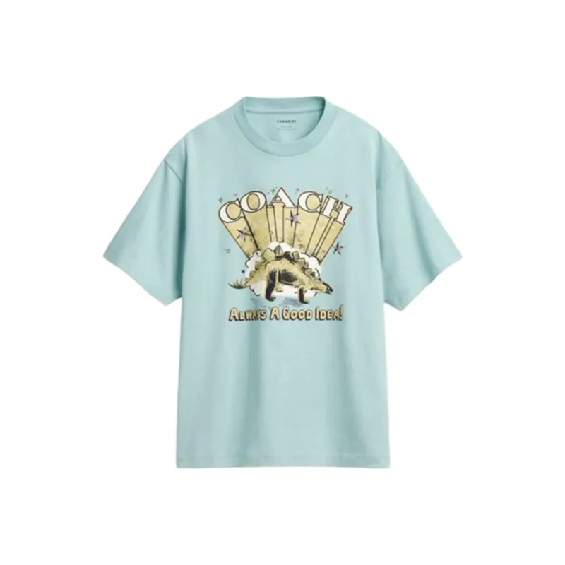 COACH SS25 T-Shirt Men's Misty Blue-0