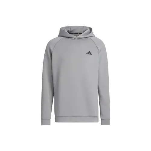 Adidas 3d Deboss Spacer Sleeve Hoodie Sweatshirt Men's Gray