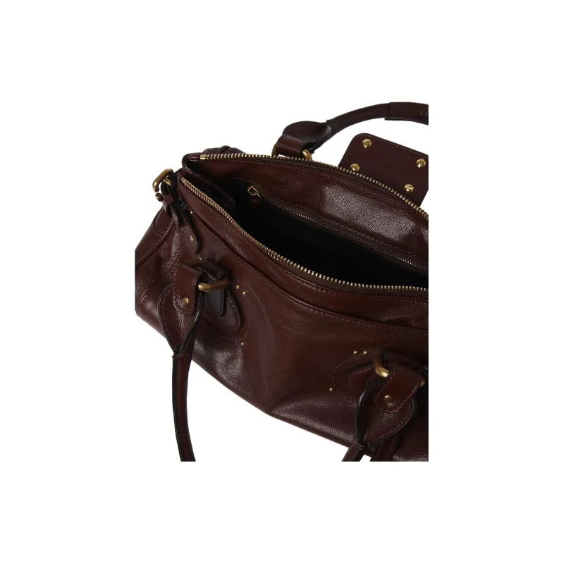 Chloe Leather Handbag Women's Burgundy-2