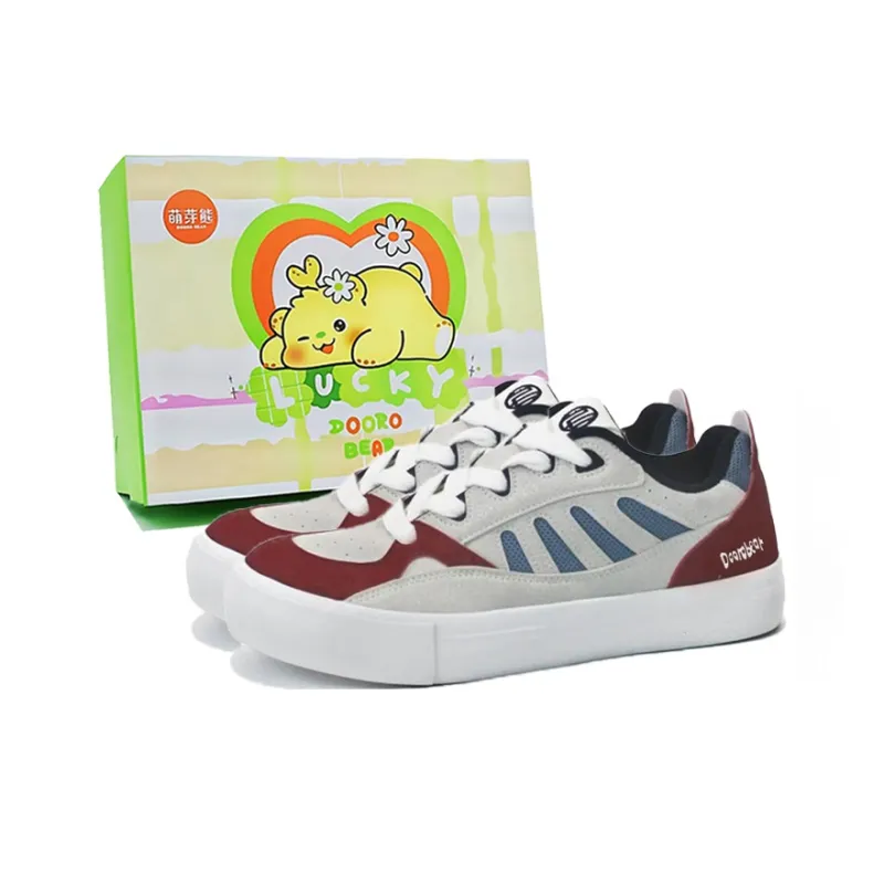 Budding Bear Abrasion Resistant Lightweight Slip Resistant Low Top Skateboard Shoes Unisex Box-4