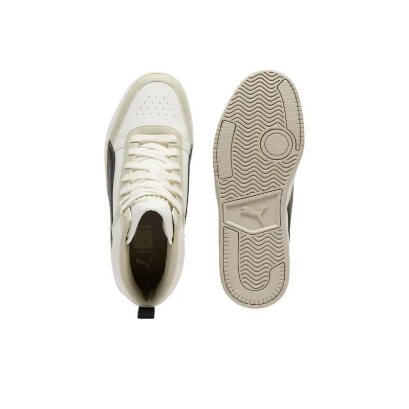 PUMA DRIBBLE Anti Slip Wear Resistant High Top Skateboard Shoes Unisex White-2