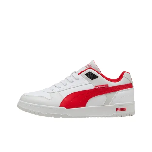 PUMA F1 Rbd Game Anti Slip Wear Resistant Low Top Skateboard Shoes Men's White Red
