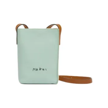 MARNI Museo Calfskin Shoulder Bag Mini Women's Bodhi Tree & Shell & Mocha